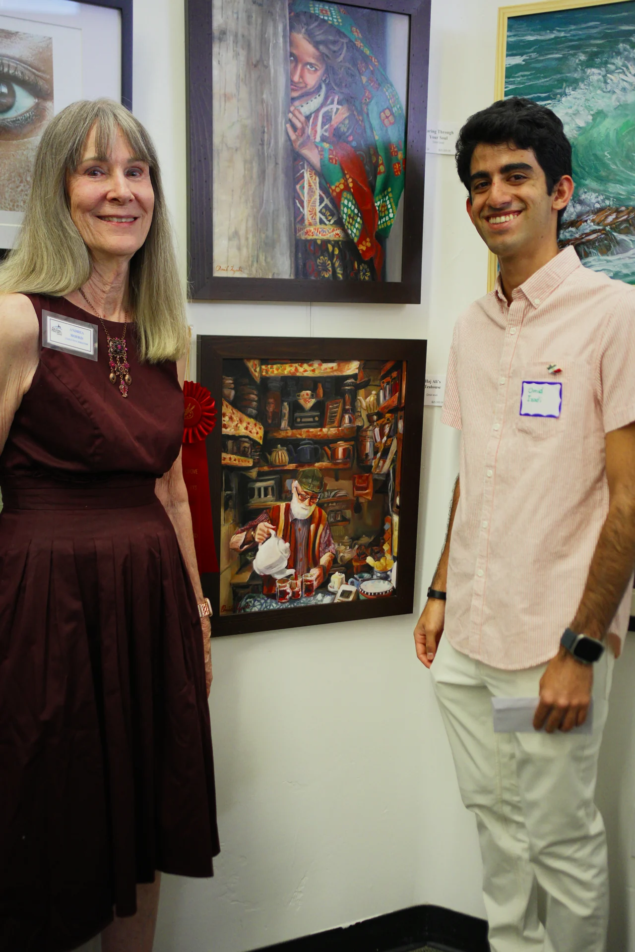 Omid Izadi at the artist reception
